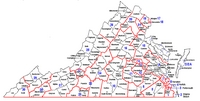Map of Virginia&rsquo;s Judicial Circuits and Districts