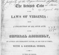 Legislative History in Virginia