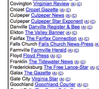 Local Virginia Newspapers